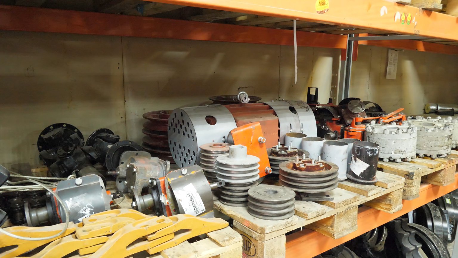 Warehouse of Spare Parts in Car-Care Center. Warehouse with Parts for Cars. Auto Parts Deposit Storage. Dismantling Yard